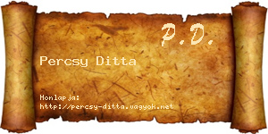 Percsy Ditta névjegykártya